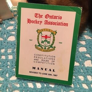 1987 The Ontario Hockey Association Manual